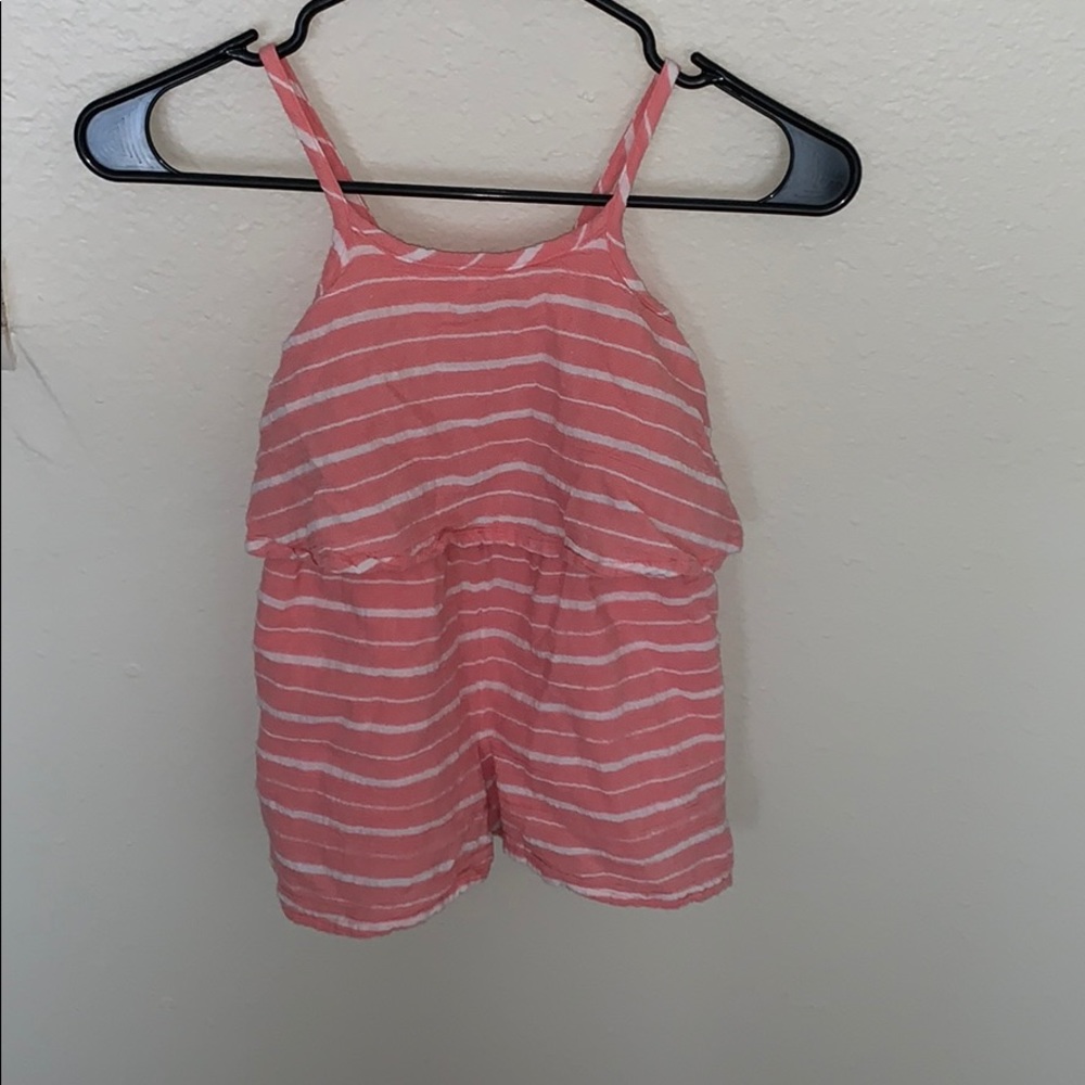 Salmon striped romper !